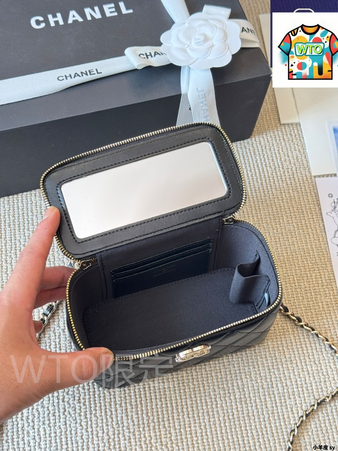 今日特価】Chanel シャネル コスメボックス ルテニウム銀色ハンドル