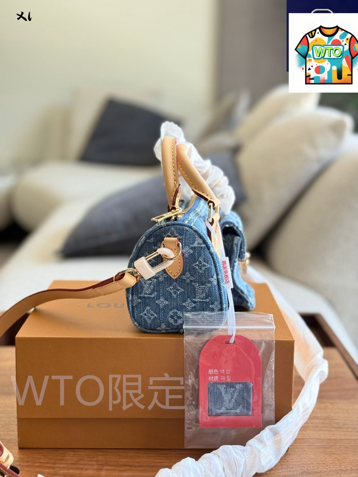 今日特価】Louis Vuitton ルイヴィトン ナノスピーディ デニムバッグ