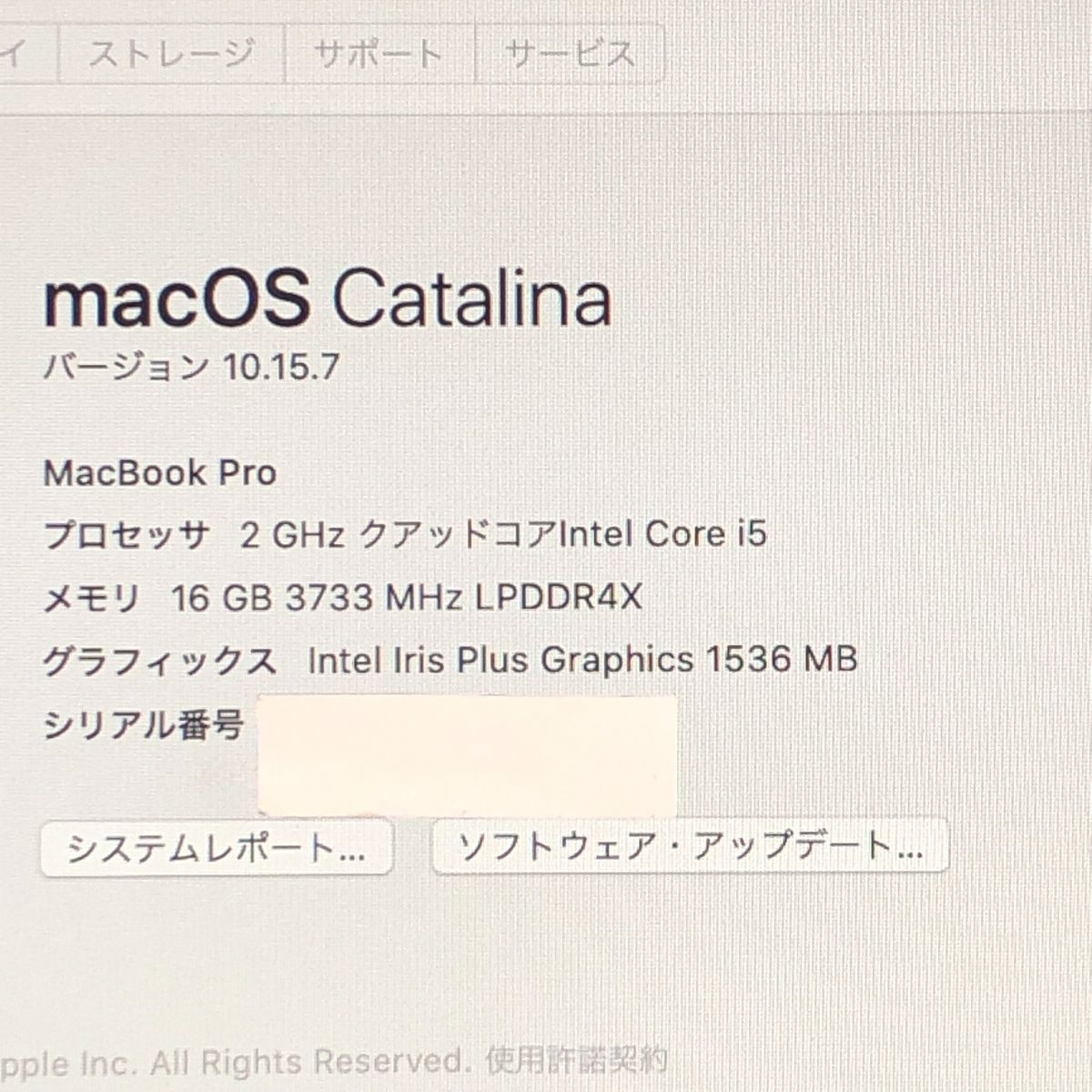 ジャンク品・本体のみApple MacBook Pro (13インチ 2020 Thunderbolt 3ポート x 4)【i5・16GB・512GB】カメラ異常 A2251 EMC3348/MB-JUNK-251735（352048）