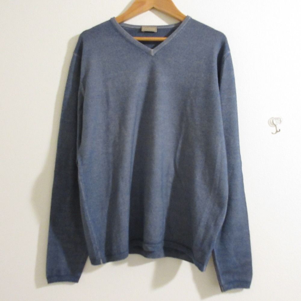 美品 Cruciani クルチアーニ ウール100％ Vネック 長袖 ニット プル