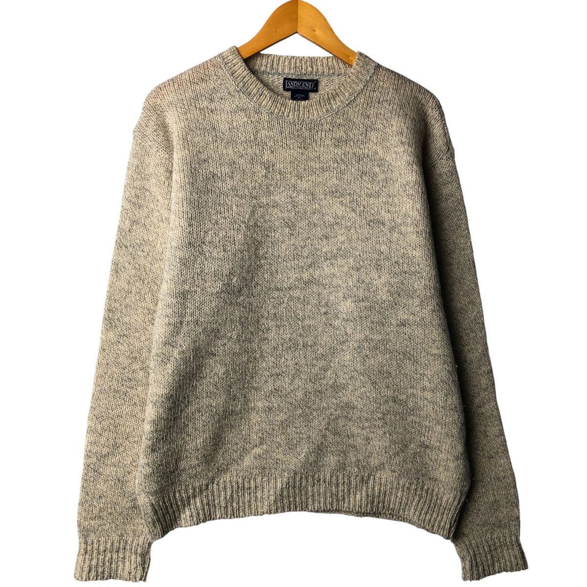 古着 80~90年代 ランズエンド LANDS' END ウールニットセーター USA製 メンズM相当 ヴィンテージ/eaa593434