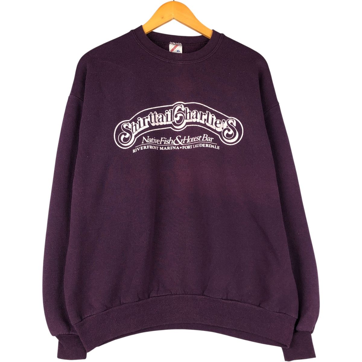古着 80~90年代 ジャージーズ Jerzees Shirttail Charlies アドバタイジング スウェットシャツ トレーナー USA製 メンズXL相当/eaa593436