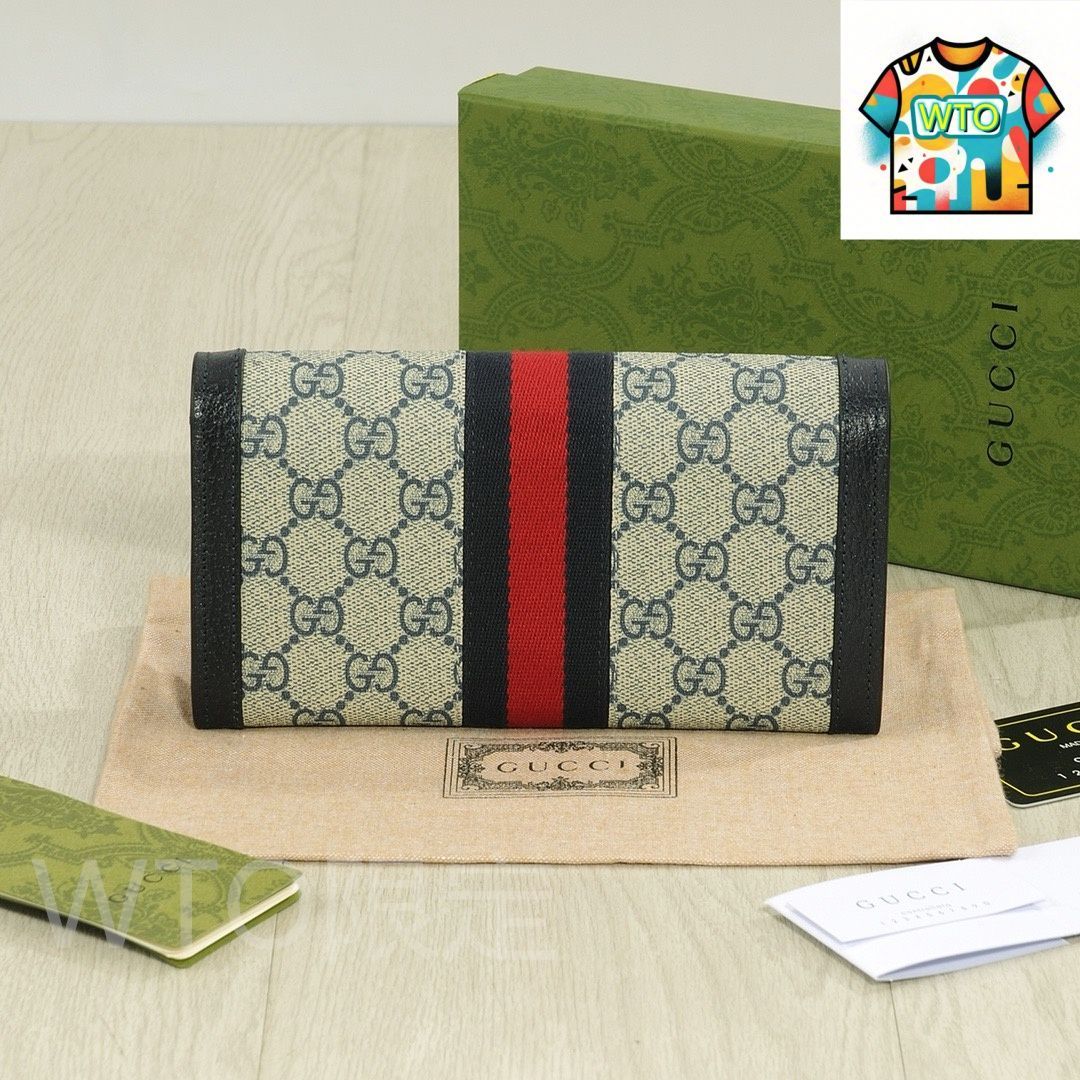 【極美品・付属品完備✨】グッチ 折り財布 オフィディア GGスプリーム PVC GUCCI オフィディアGG 2つ折り財布□11ad161341415