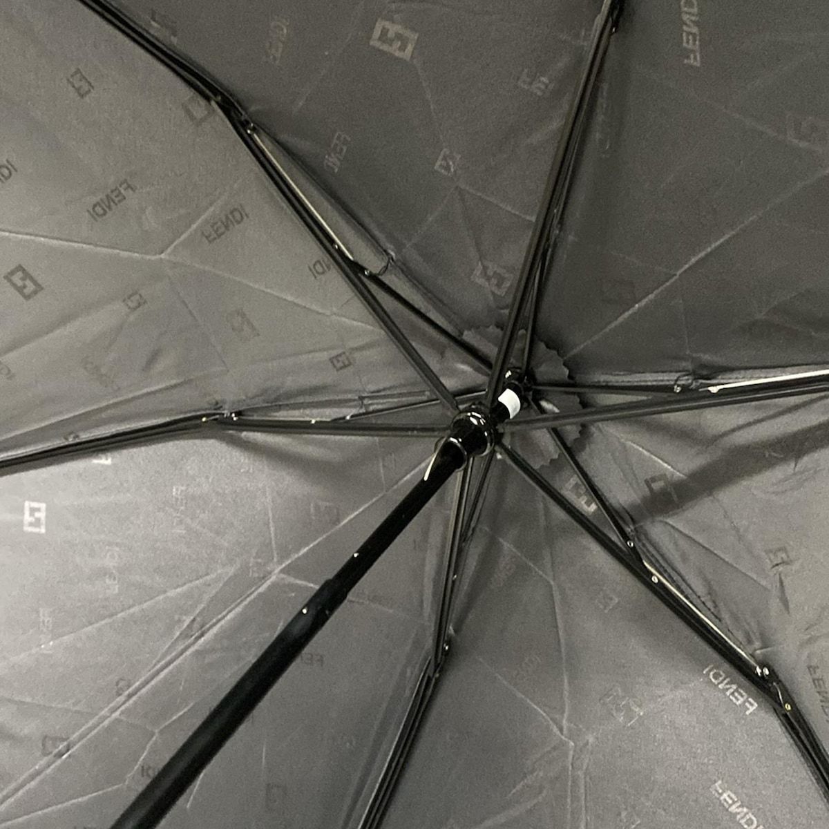 FENDI(フェンディ) 折りたたみ傘 - 黒×アイボリー ズッカ柄 - メルカリ