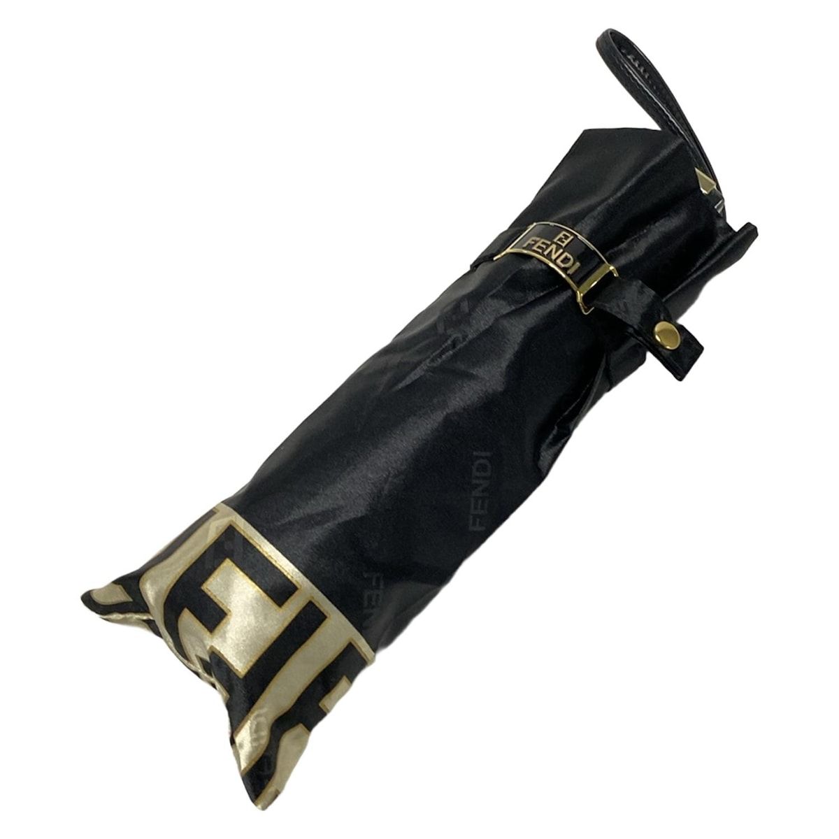 FENDI(フェンディ) 折りたたみ傘 - 黒×アイボリー ズッカ柄 - メルカリ