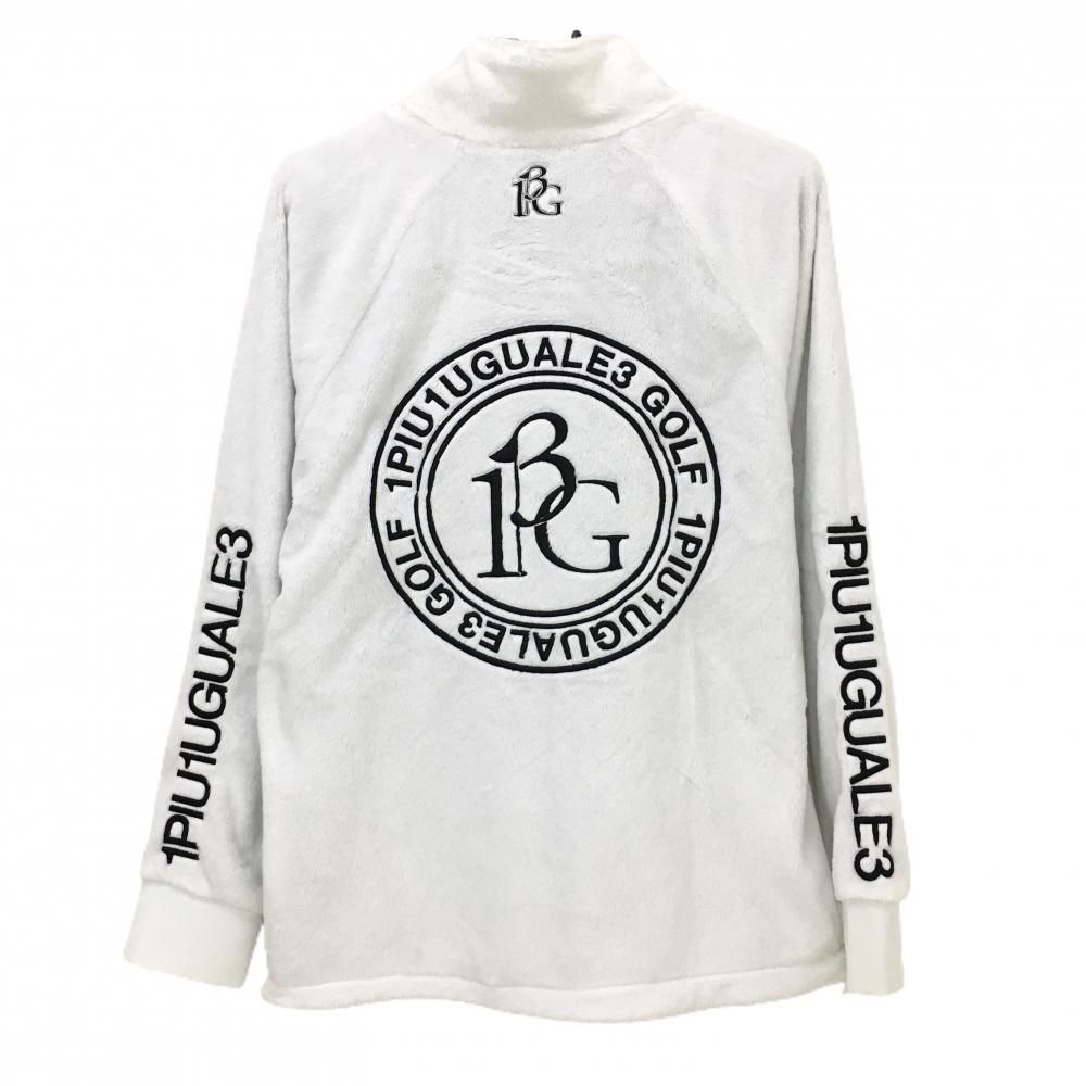 超美品】ウノピゥウノウグァーレトレゴルフ ボアブルゾン 白 ロゴ