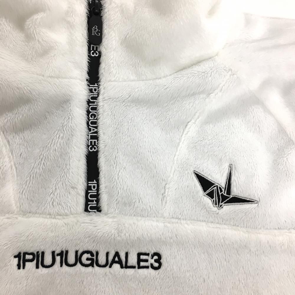 超美品】ウノピゥウノウグァーレトレゴルフ ボアブルゾン 白 ロゴ