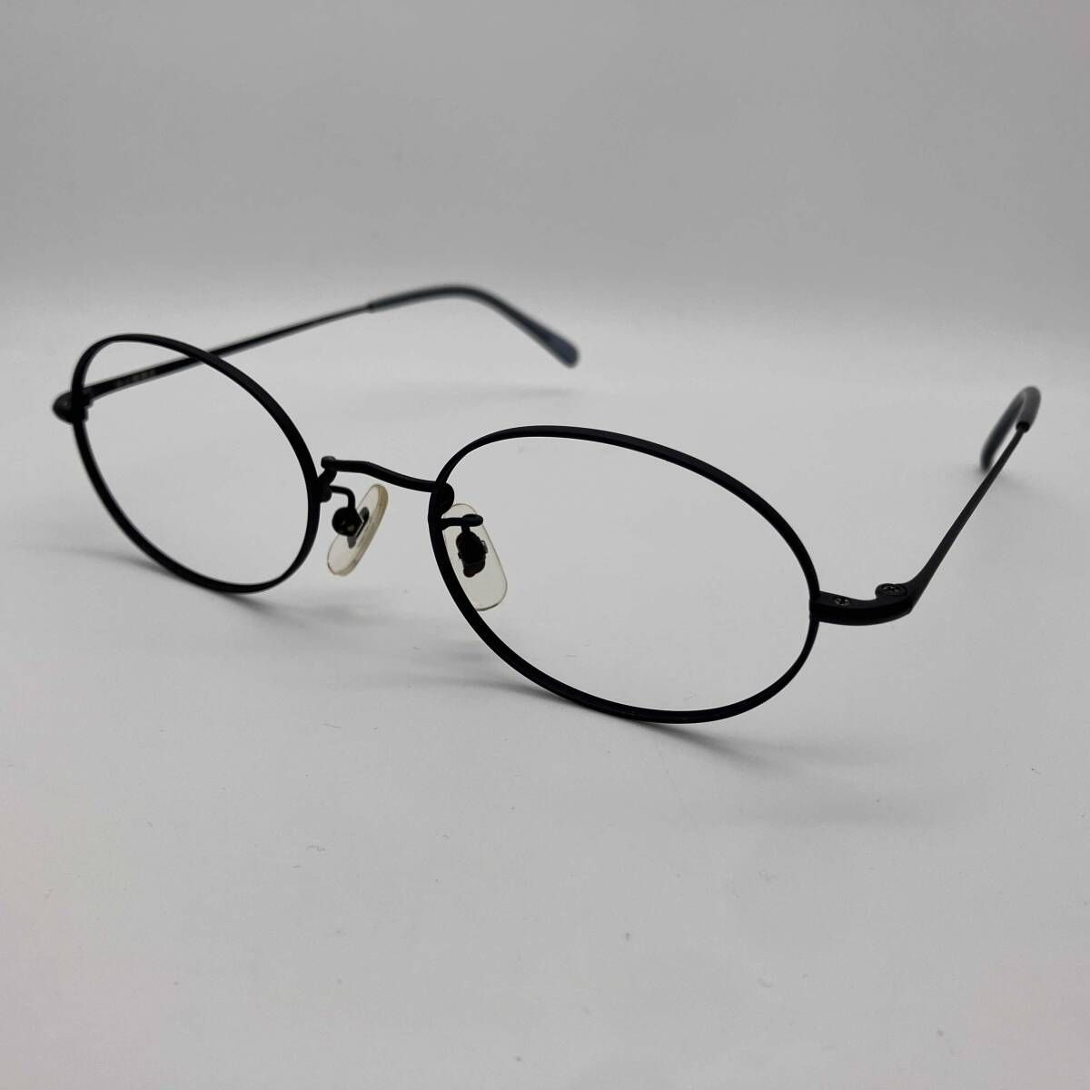 白山眼鏡店 チタン 眼鏡フレーム（フレームのみ） C9 ネイビー は