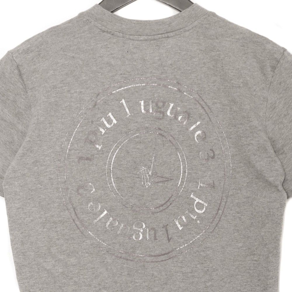 1PIU1UGUALE3 SAGARA embroidery V-neck special print サイズ4 グレー