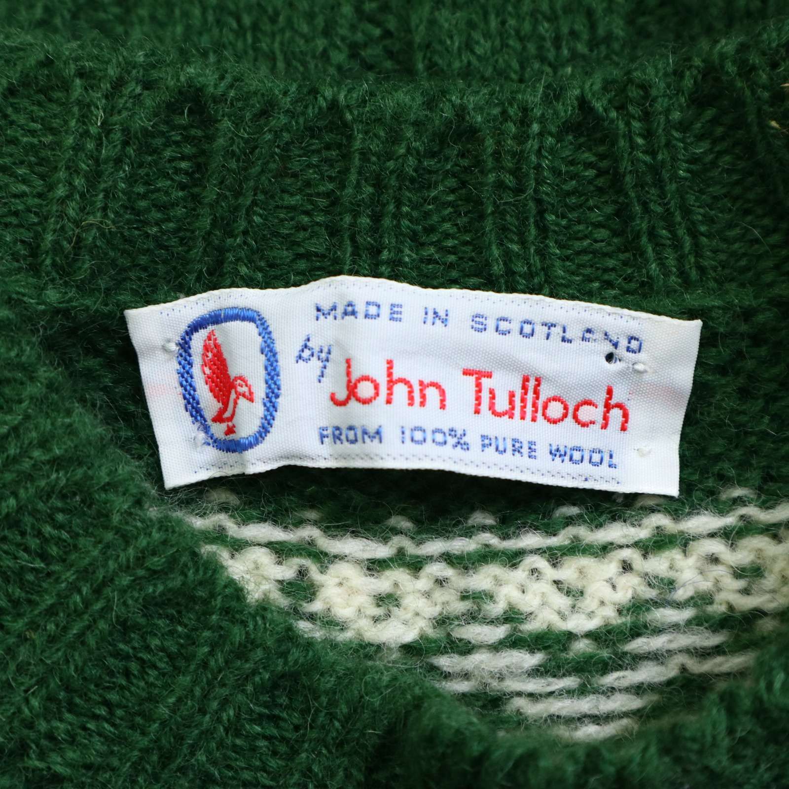 スコットランド製 JOHN TULLOCH ジョンタロック 秋冬 ケーブル編み 
