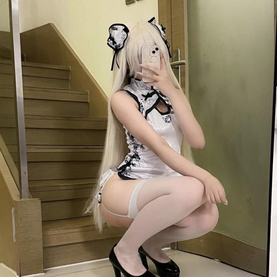 初獣猫 穹妹 ヨスガノソラ 春日野穹 チャイナドレス 扇子 コスプレ衣装 御姐セット meilu 51209