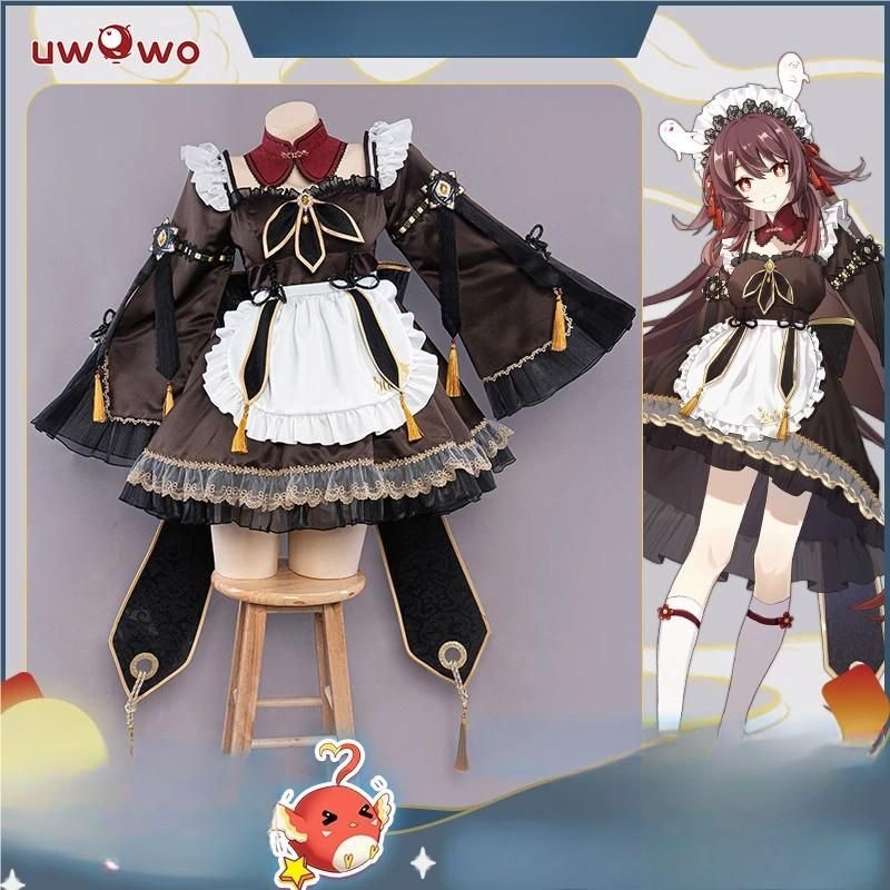 ♥ Uwowo悠窩窩 原神 胡桃 メイド コスプレ 衣装 meilu 51209