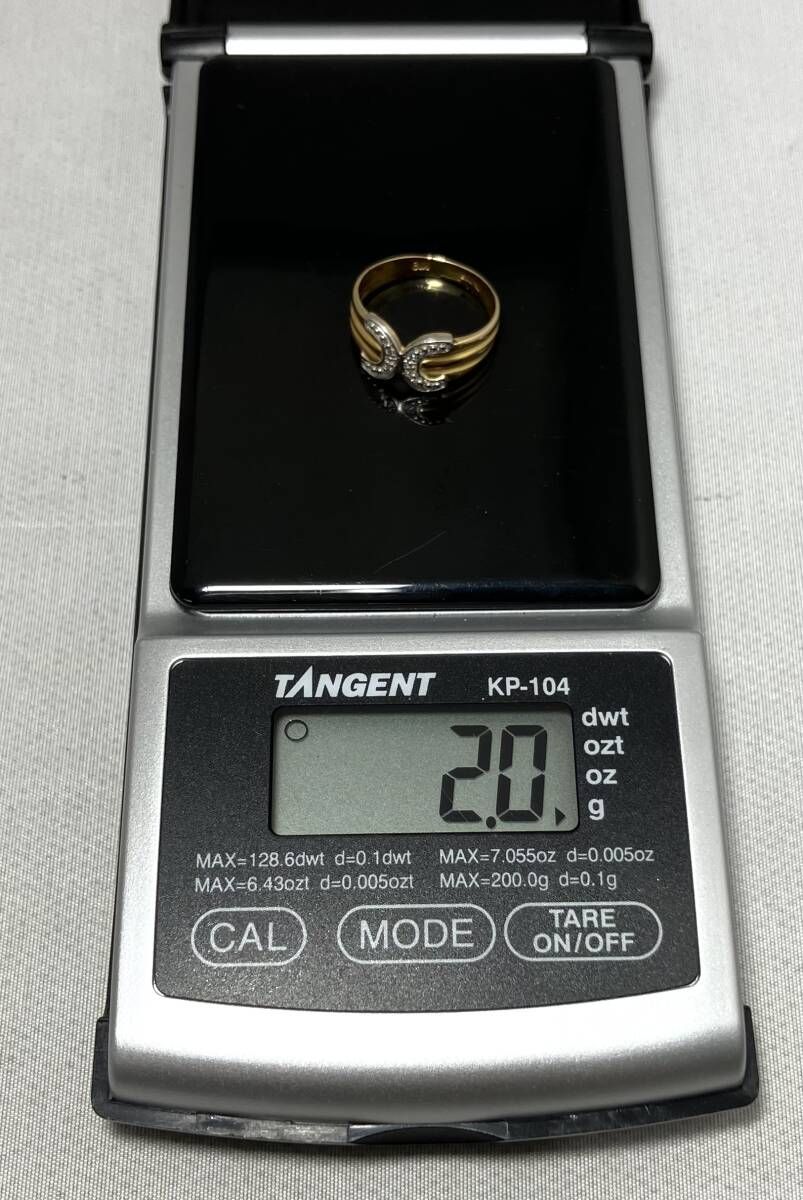 鑑別書付き K18 Pt900 天然ダイヤモンド リング 4号 2.0g - メルカリ