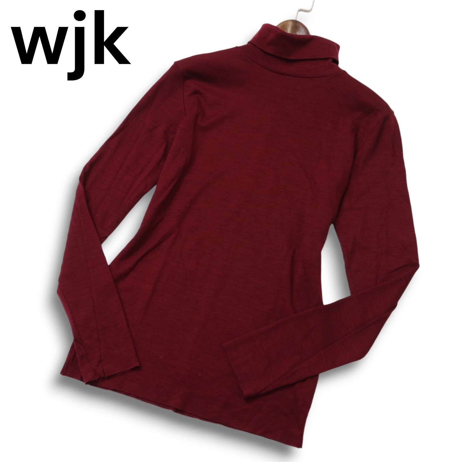 wjk ダブルジェイケイ 秋冬 ウール100％ タートルネック ニット カットソー セーター Sz.M メンズ 日本製