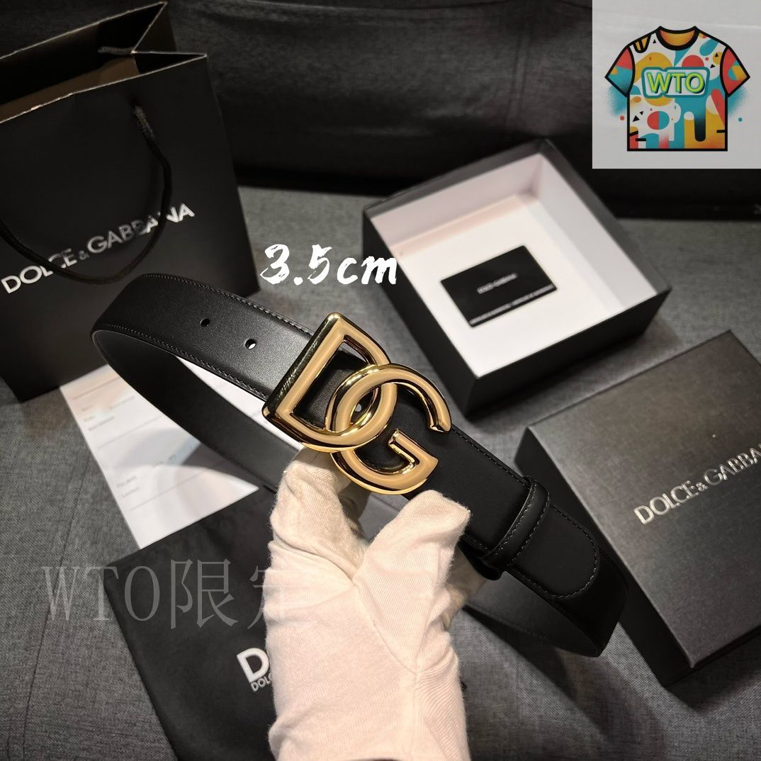 今日特価】Dolce & Gabbana ドルチェ & ガッバーナ レザーベルト-1