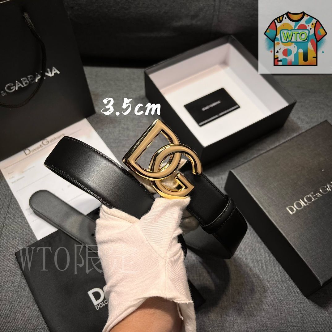 今日特価】Dolce & Gabbana ドルチェ & ガッバーナ レザーベルト-1