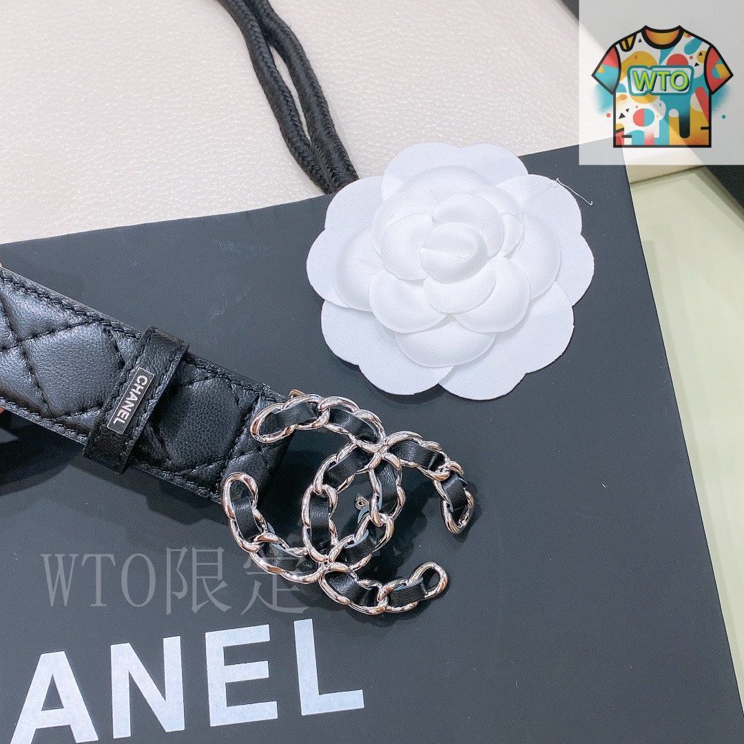 今日特価】Chanel シャネル レザーベルト - メルカリ