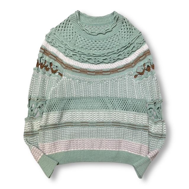 23ss mame kurogouchi Bamboo Basket Pattern Knitted Top 23ss mame kurogouchi Bamboo Basket Pattern Knitted Top