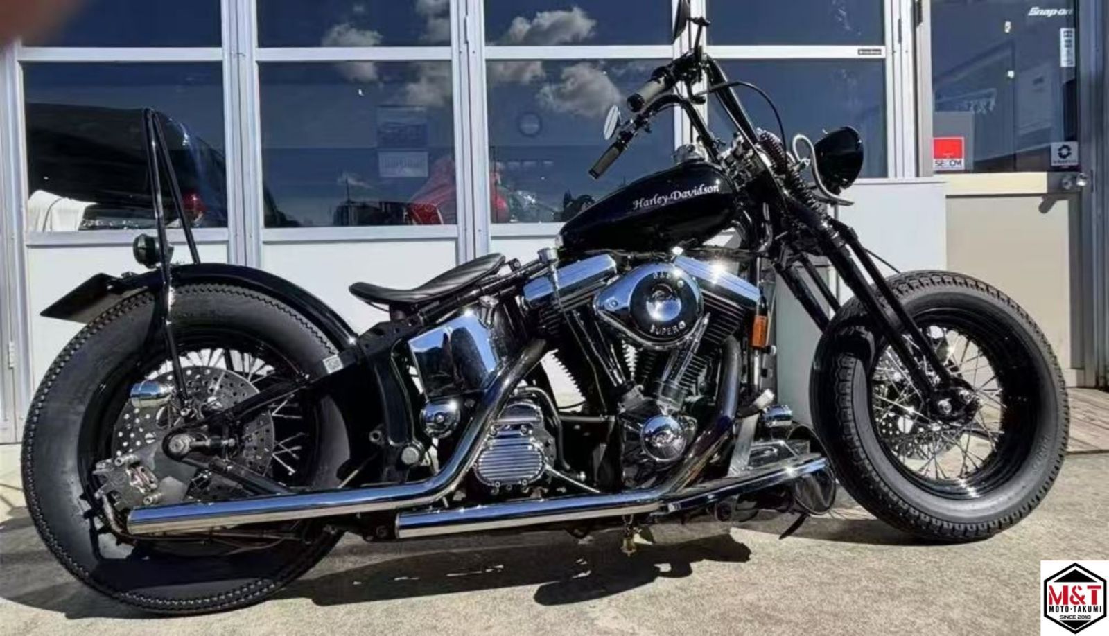 即納品 S-RIDE2 ソロシート ピリオンパッド ハーレー チョッパー