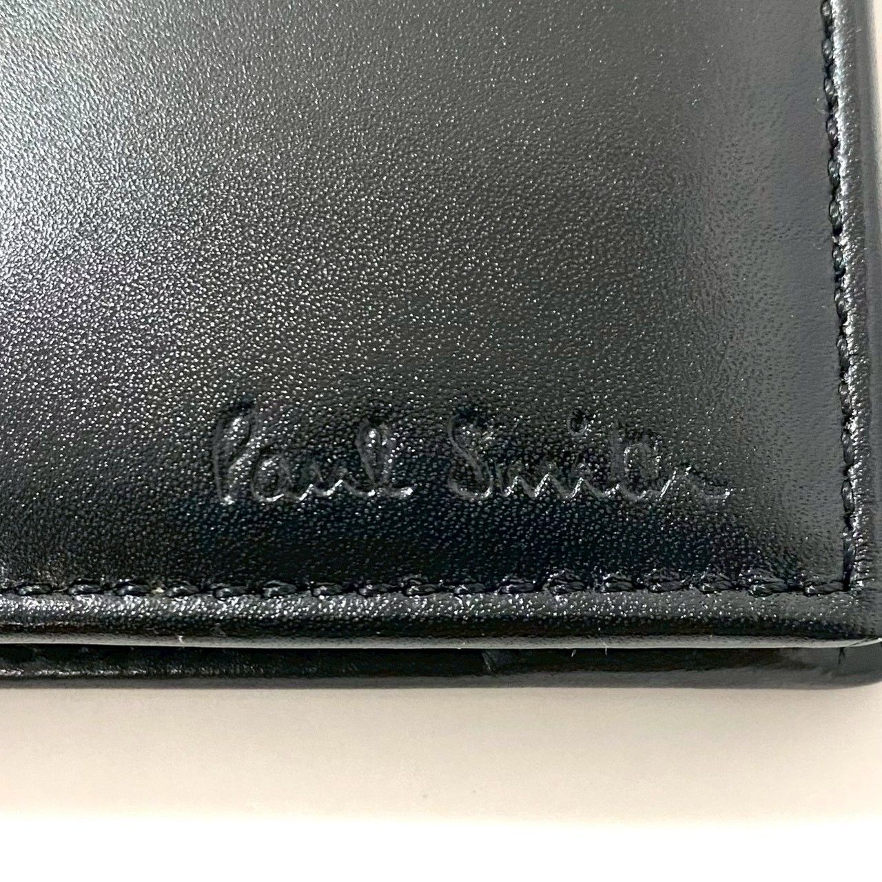 Paul Smith】二つ折り財布 レザー ブラック/黒 AJXA 1033 W567