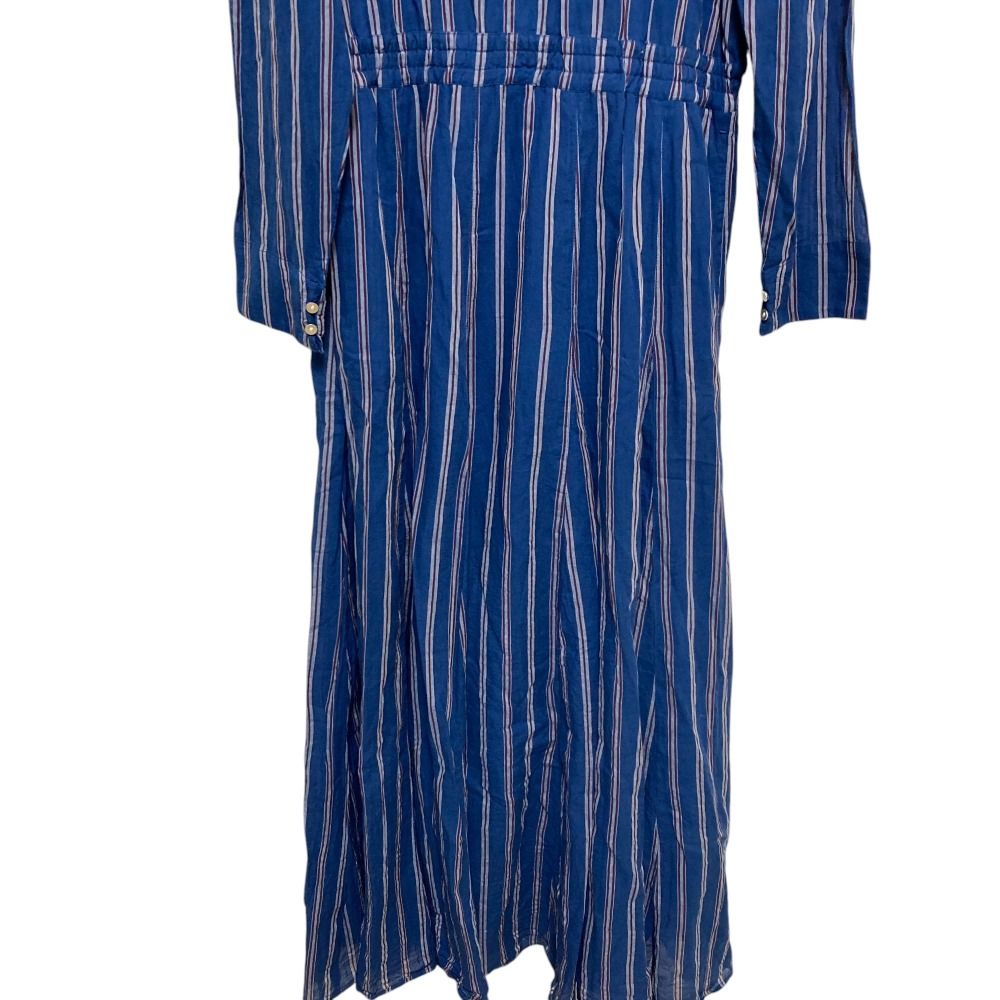 美品 ne Quittez pas ヌキテパ ストライプ柄 長袖 ロングワンピース