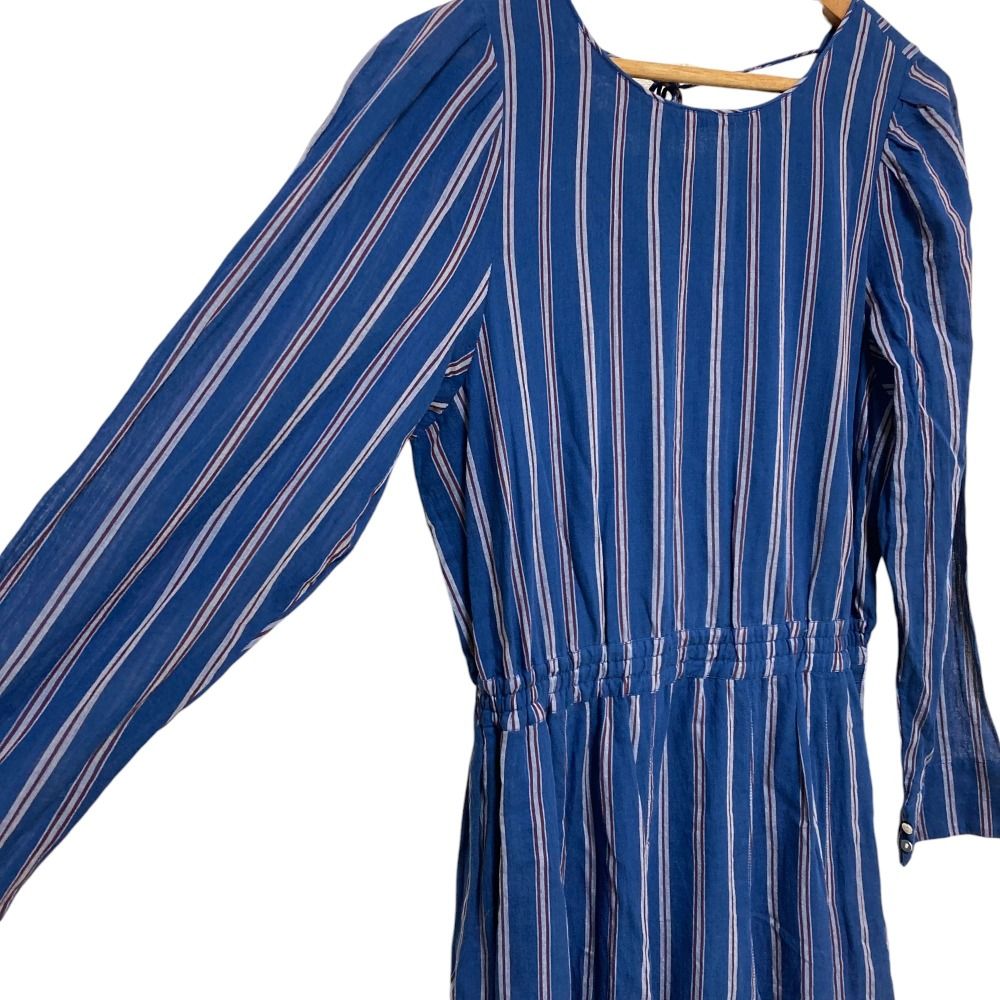 美品 ne Quittez pas ヌキテパ ストライプ柄 長袖 ロングワンピース