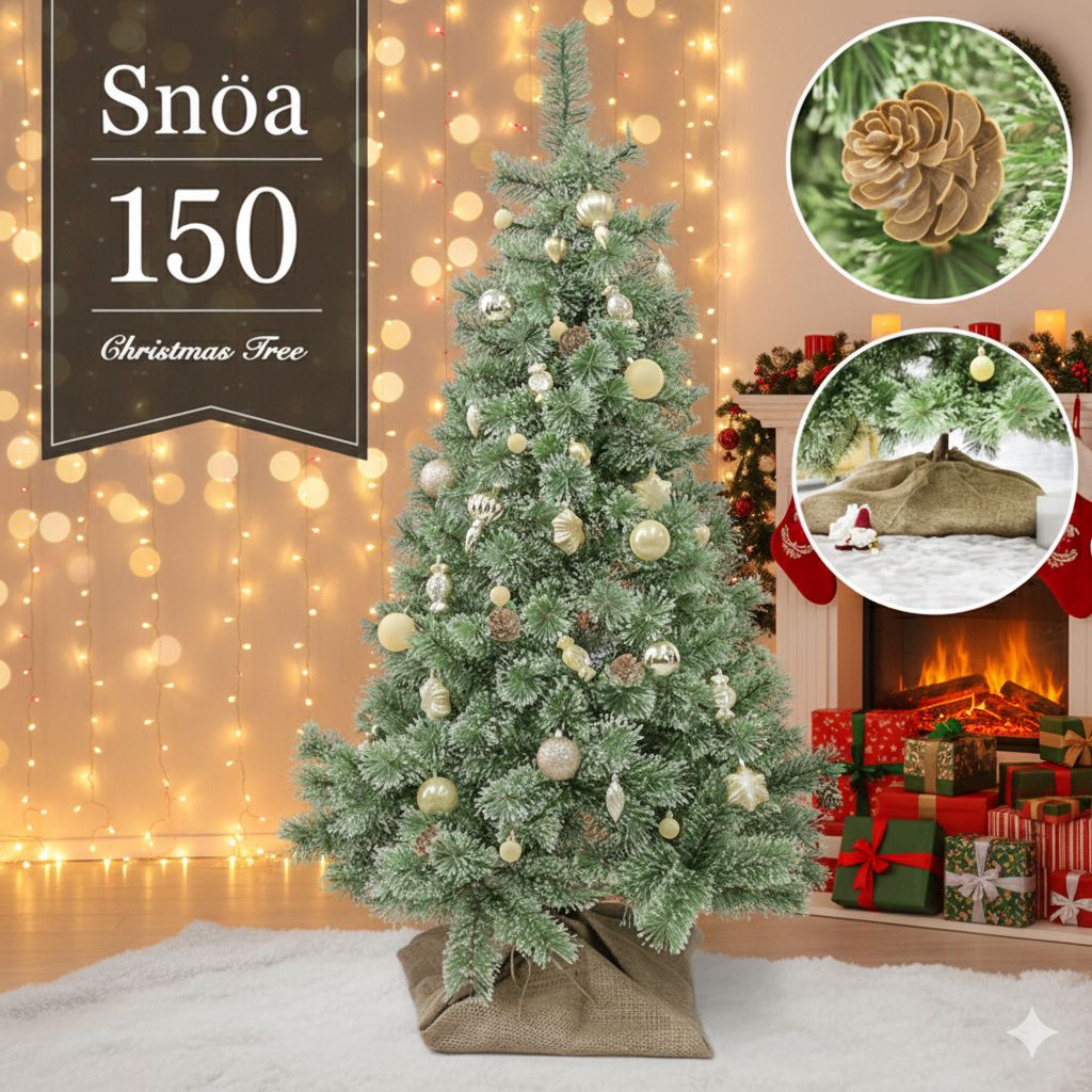 150㎝】クリスマスツリー おしゃれ 北欧 ヌードツリー 松ぼっくり付き