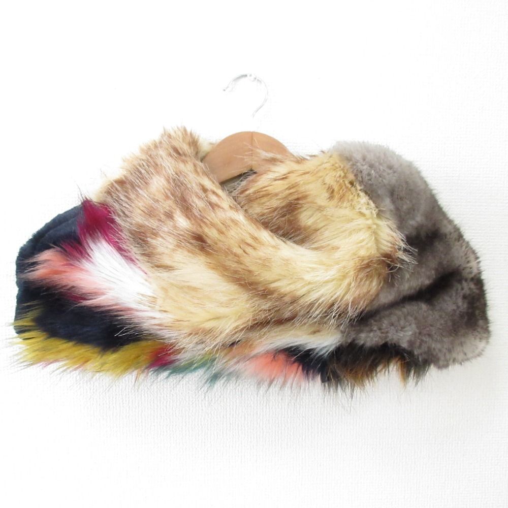 新品タグ付き✨tomoki yurita異素材ミックススヌード リアルファー