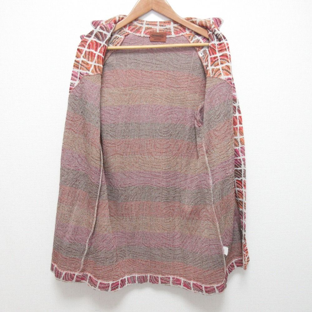 良品 MISSONI ミッソーニ レトロ柄 ロングジャケット サイズ48