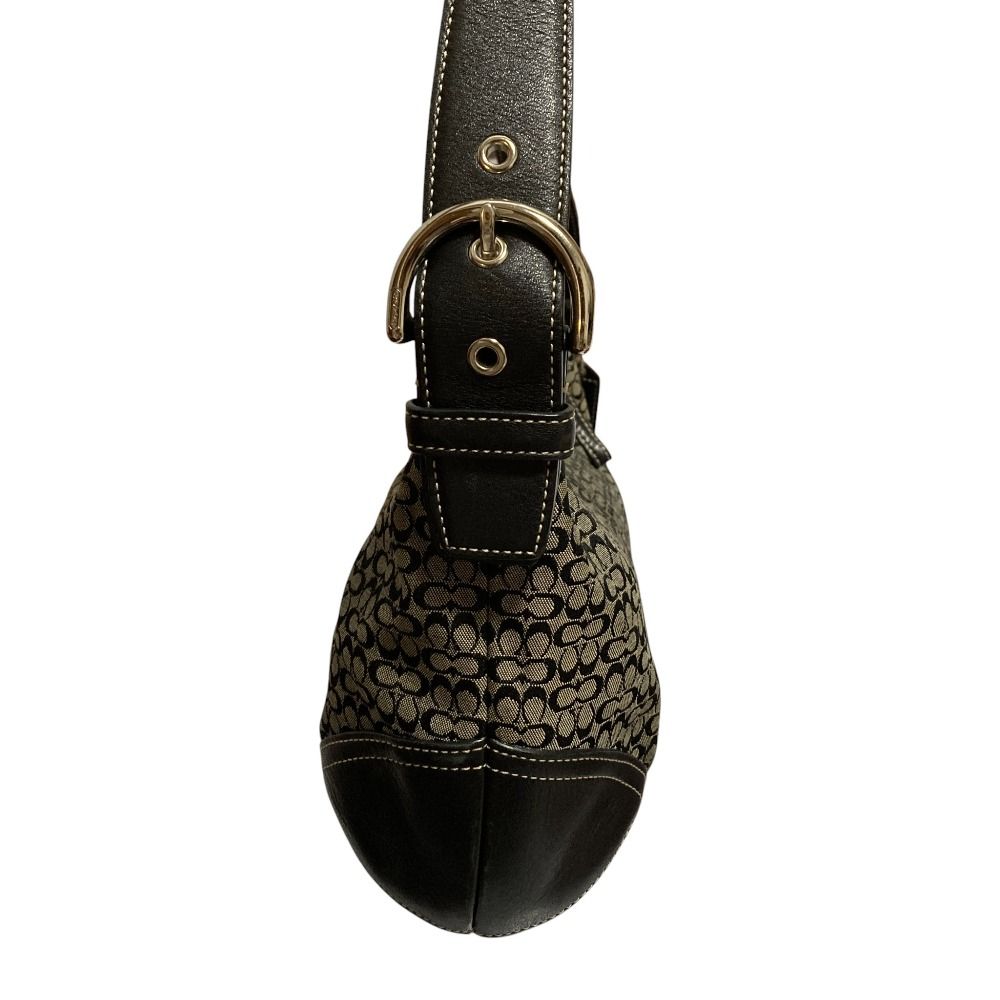 良品 COACH コーチ ミニシグネチャー セミショルダーバッグ 6026 ブラック レディース 古着 中古 USED メルカリ