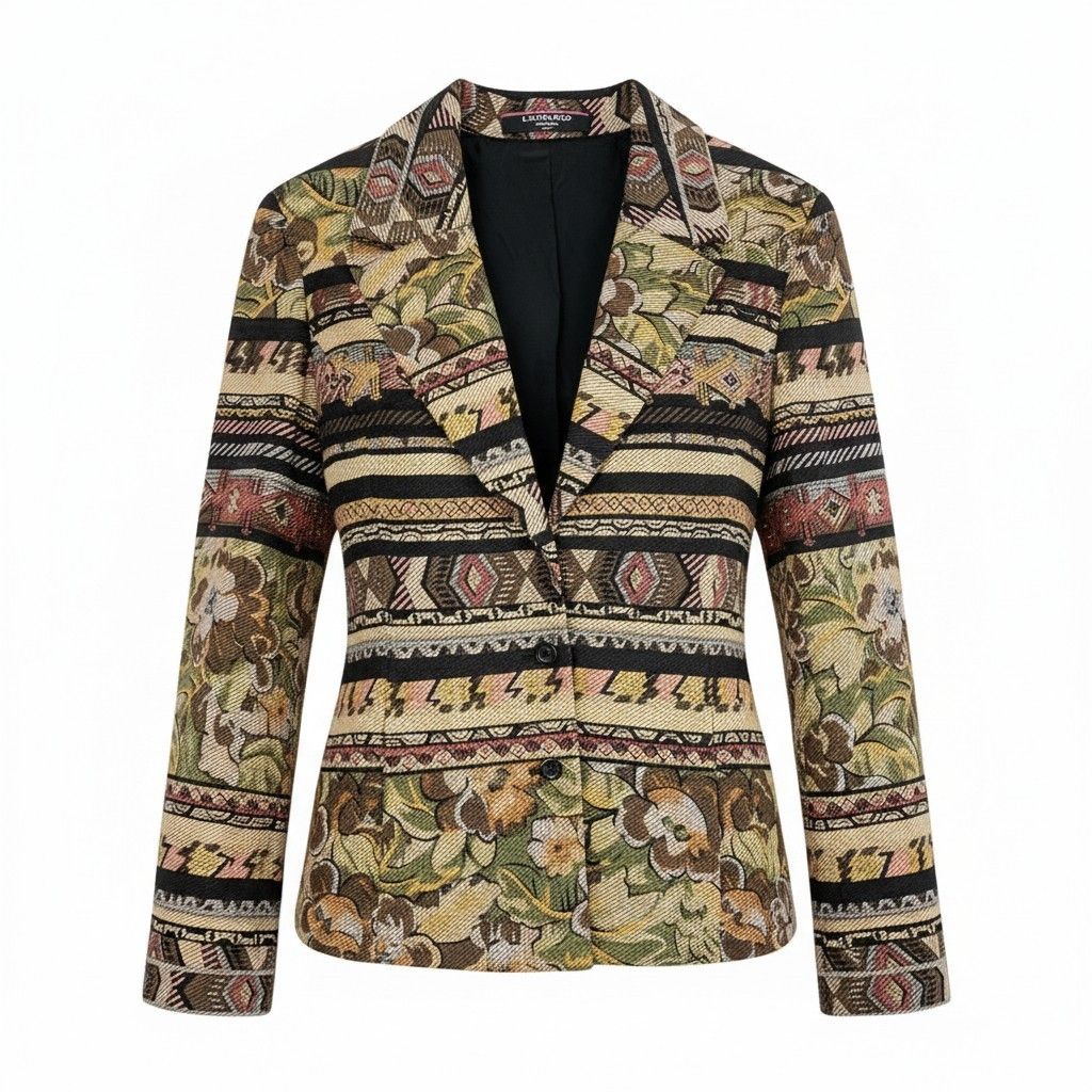 【美品】レオナール　ジャケット　ウール　花柄　金ボタン　トリム 美品】レオナール ジャケット ウール 花柄 金ボタン トリム LEONARD