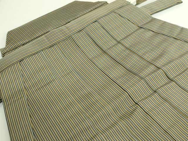 平和屋着物□極上 男性 馬乗り袴 精巧仕舞平 縞 逸品 DZAB1540kh5