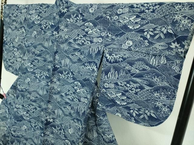 平和屋着物□極上 夏物 浴衣 綿絽 風景山文 逸品 DZAB1601kh5 平和屋