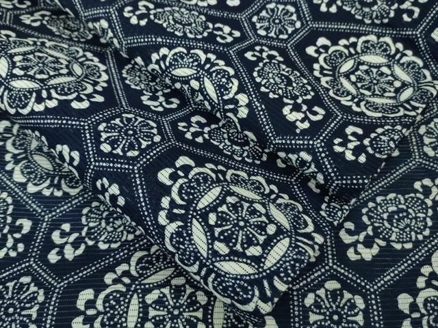 平和屋着物■極上　夏物　浴衣　綿絽　蜀江花文　逸品　DZAB1602kh5 平和屋着物□極上 夏物 浴衣 綿絽 蜀江花文 逸品 DZAB1602kh5 平和屋