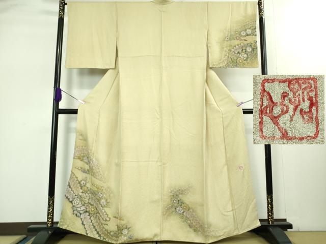 樋熊哲也 縞模様 辻ケ花 辻ヶ花 袋帯 セット 辻が花 作家物 落款 絞り 樋熊哲也 縞模様 辻ケ花 辻ヶ花 袋帯 セット 辻が花 作家物 落款