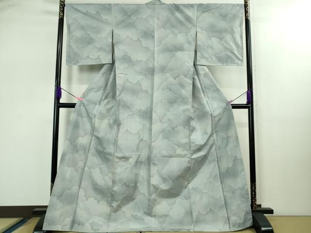 平和屋着物□極上 本場大島紬 白大島 7マルキ 雲重ね 鈴乃屋扱い 逸品