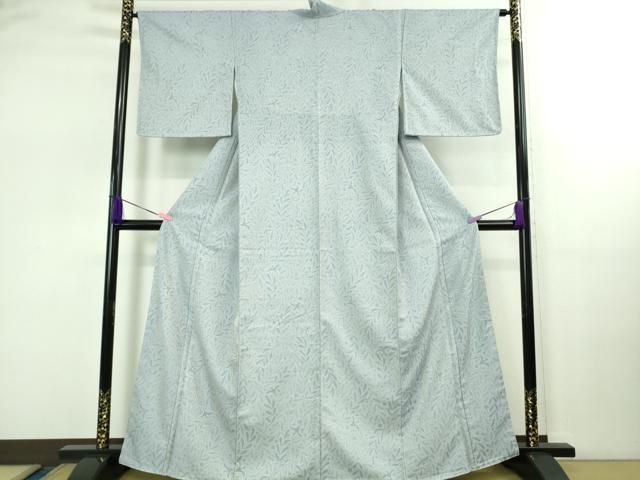 平和屋着物□極上 お召 単衣 片身替わり 縞 綿 逸品 DZAB0617kh5