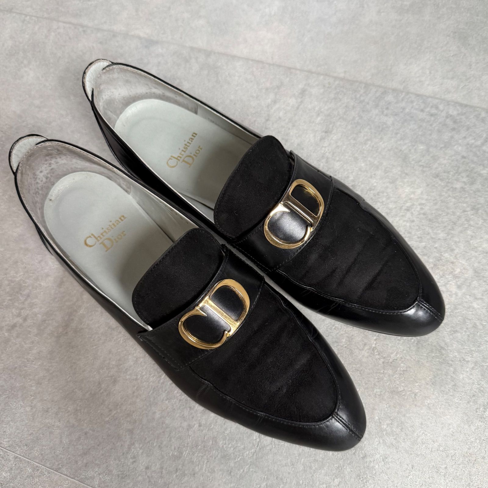 【美品・完売品】クリスチャンディオール ローファー ブラッシュド 保存袋あり org.jpg