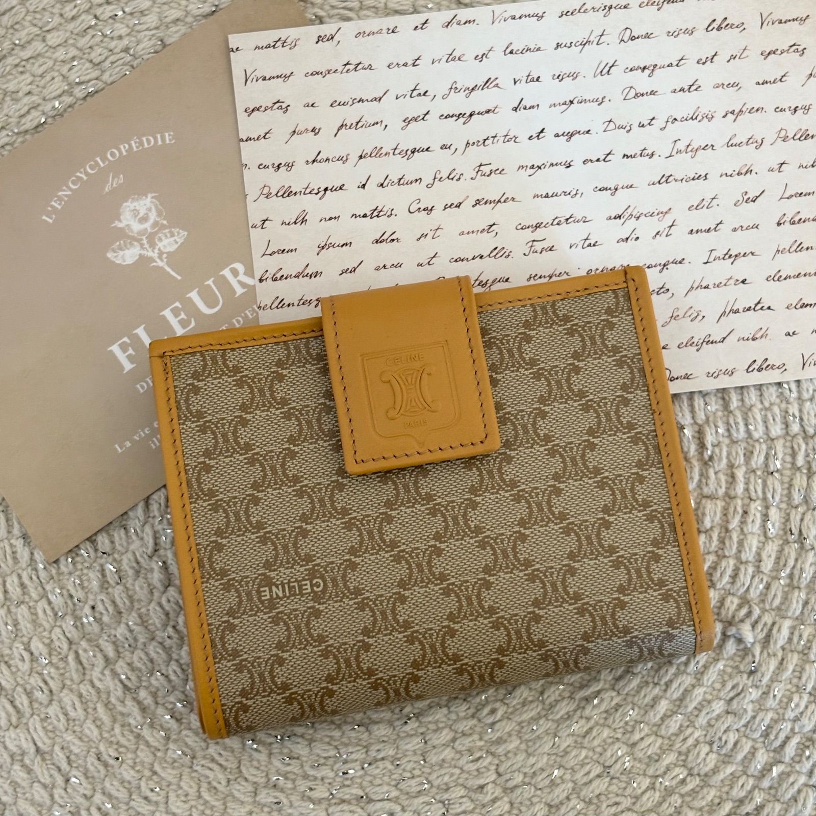 極美品】CELINE Vintage Triomphe Short Wallet セリーヌ マカダム PVC