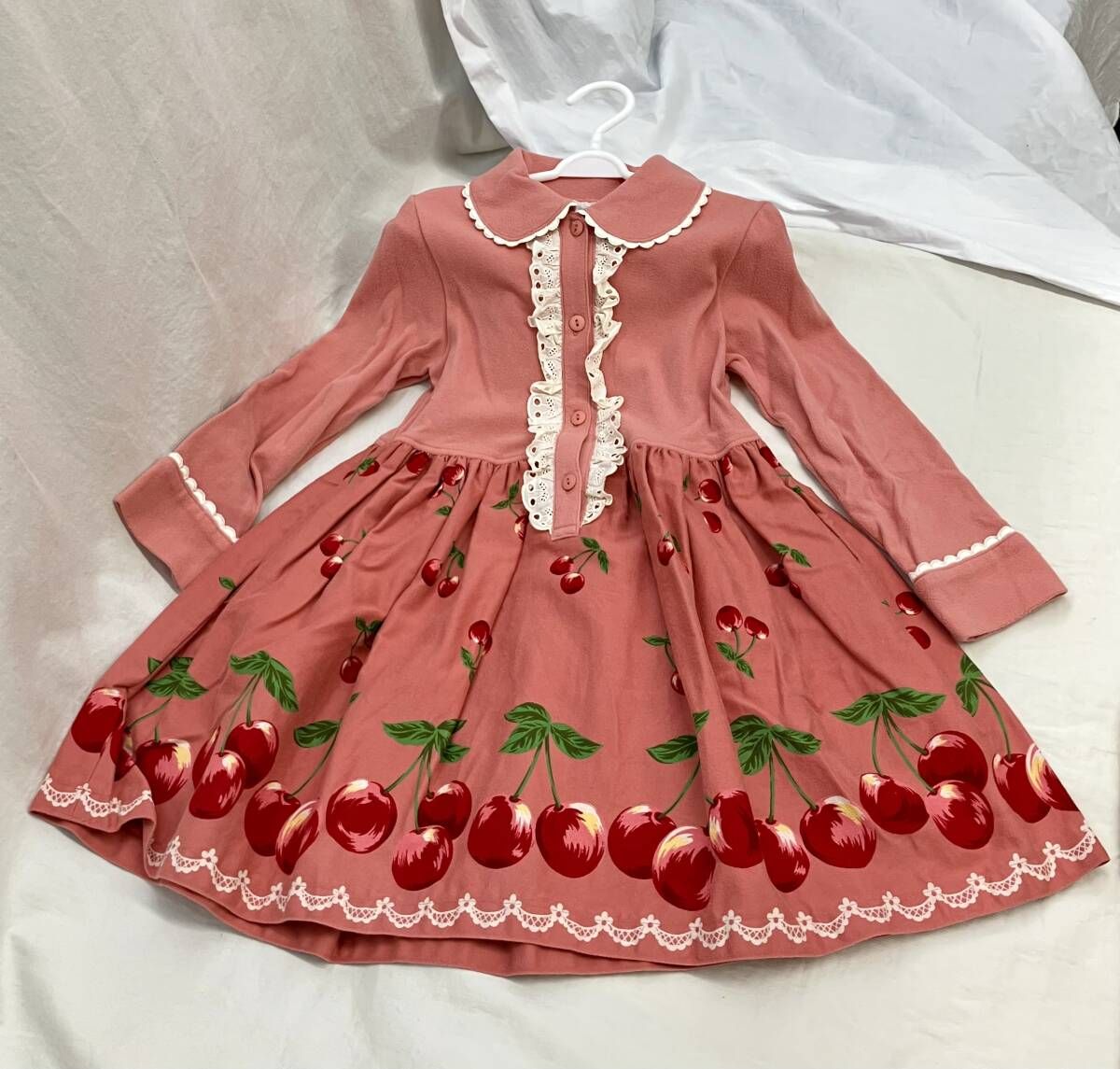 Shirley Temple シャーリーテンプル さくらんぼ柄 ワンピース ピンク