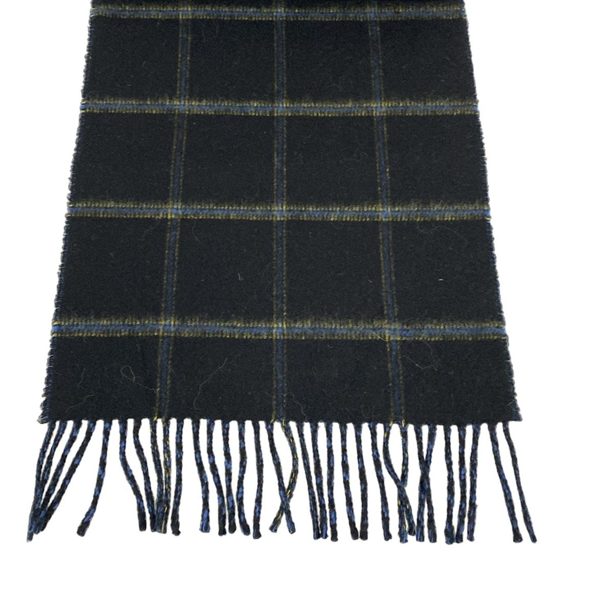 ジョンストンズカシミヤグレンチェックマフラー 美品 ジョンストンズ