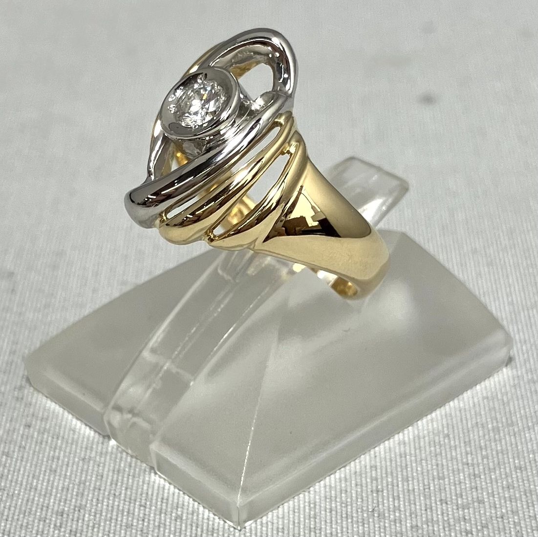 天然ダイヤモンドリング ブラウン 0.82ct/Pt900・K18/11.5号 天然ダイヤモンドリング ブラウン 0.82ct/Pt900・K18/11.5号 天然