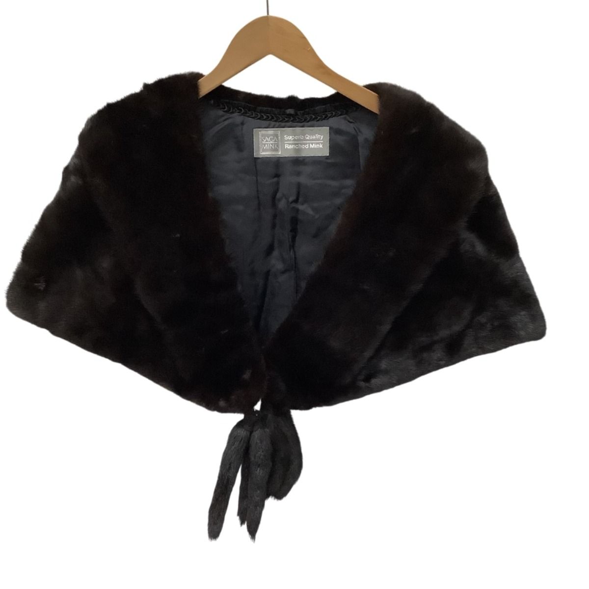 ♪♪SAGA MINK サガミンク ショール 毛皮 焦げ茶 銀サガミンク ダーク