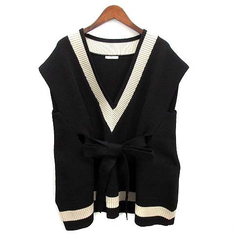 ✨２４年　LE PHIL ルフィル スポンディッシュラインニット ジレ ベスト LE PHIL》スポンディッシュラインニット ジレ LE PHIL ルフィル スポン