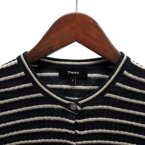 セオリー Theory 2025SS リネン サマーニット クロップド カーディガン