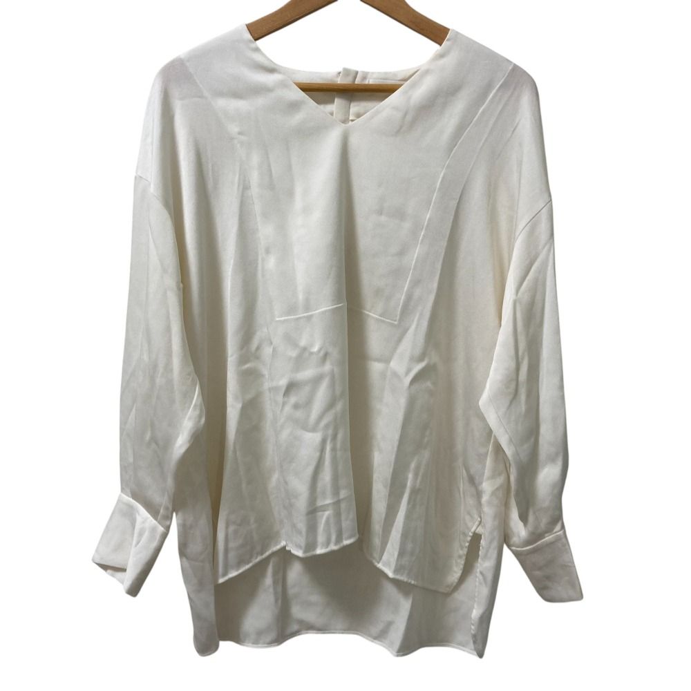 【美品】ebure エブール　 Vネック ブラウス 美品 ebure エブール Vネック 長袖 プルオーバー ブラウス チュニック