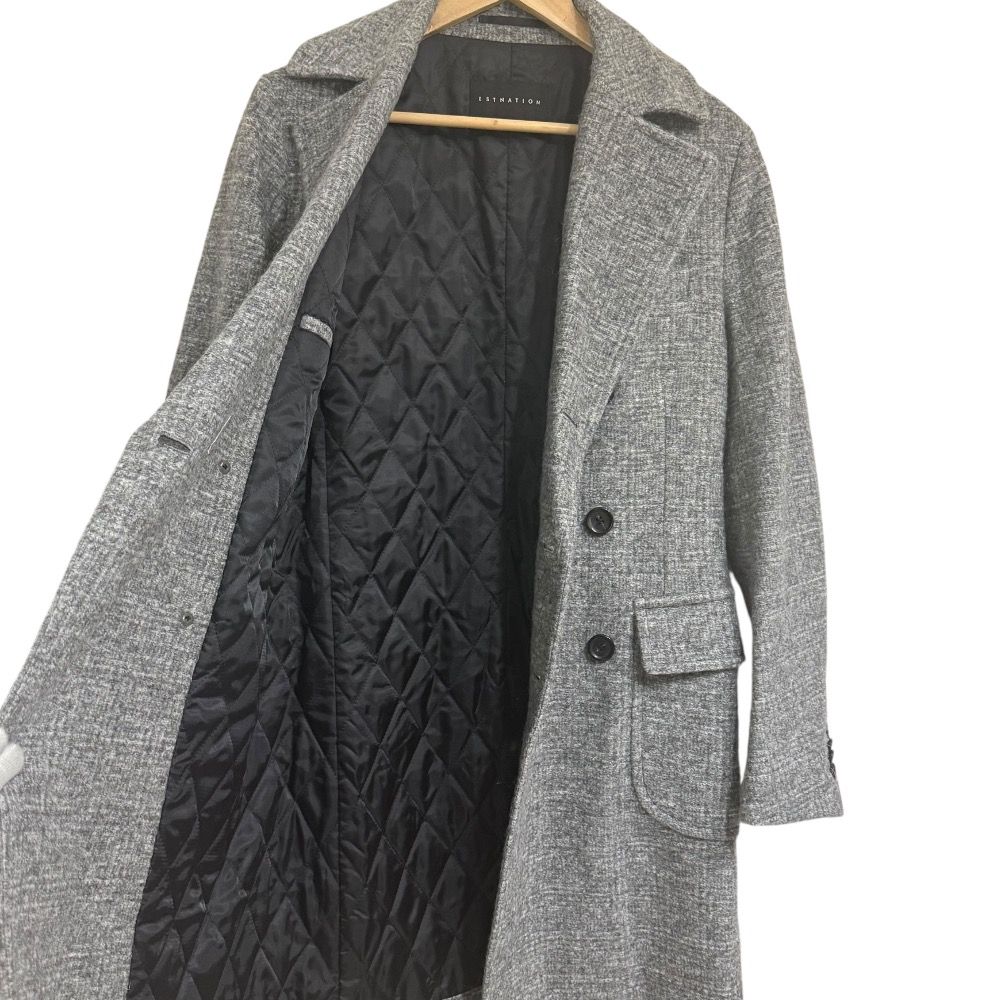 美品 ESTNATION エストネーション モヘアブレンド キルトライニング