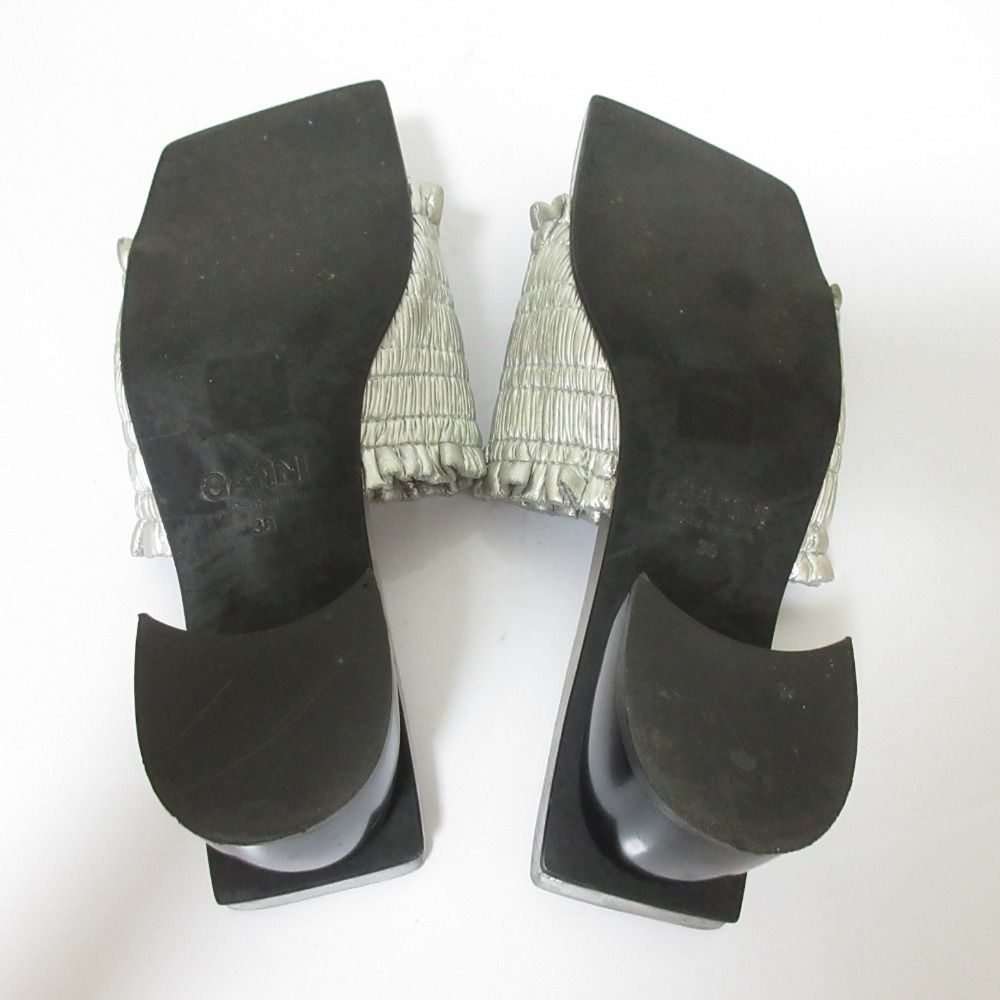 美品】GANNI ブラック ミュール 38 Ganni Butterfly Wedge Mule