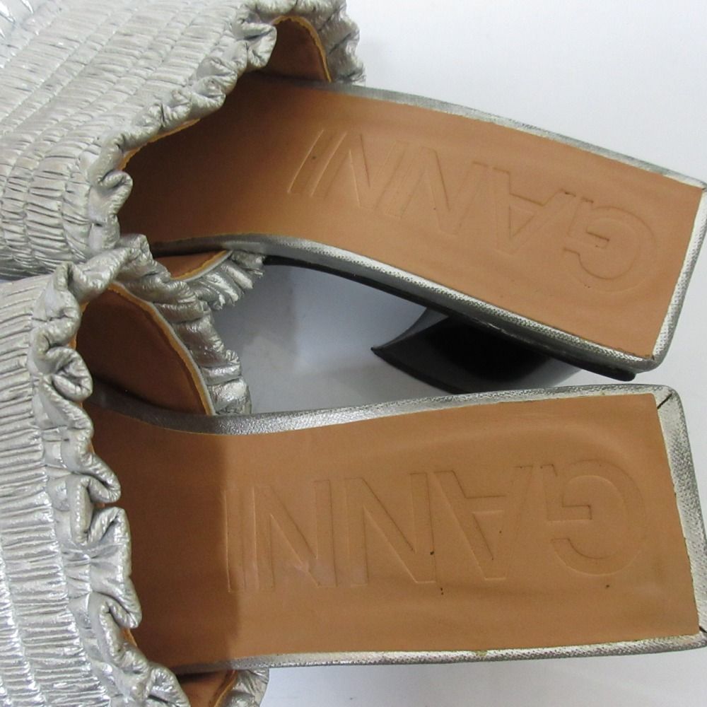 GANNI ガニー スモックミュール スクエアトゥ サンダル サイズ38 約