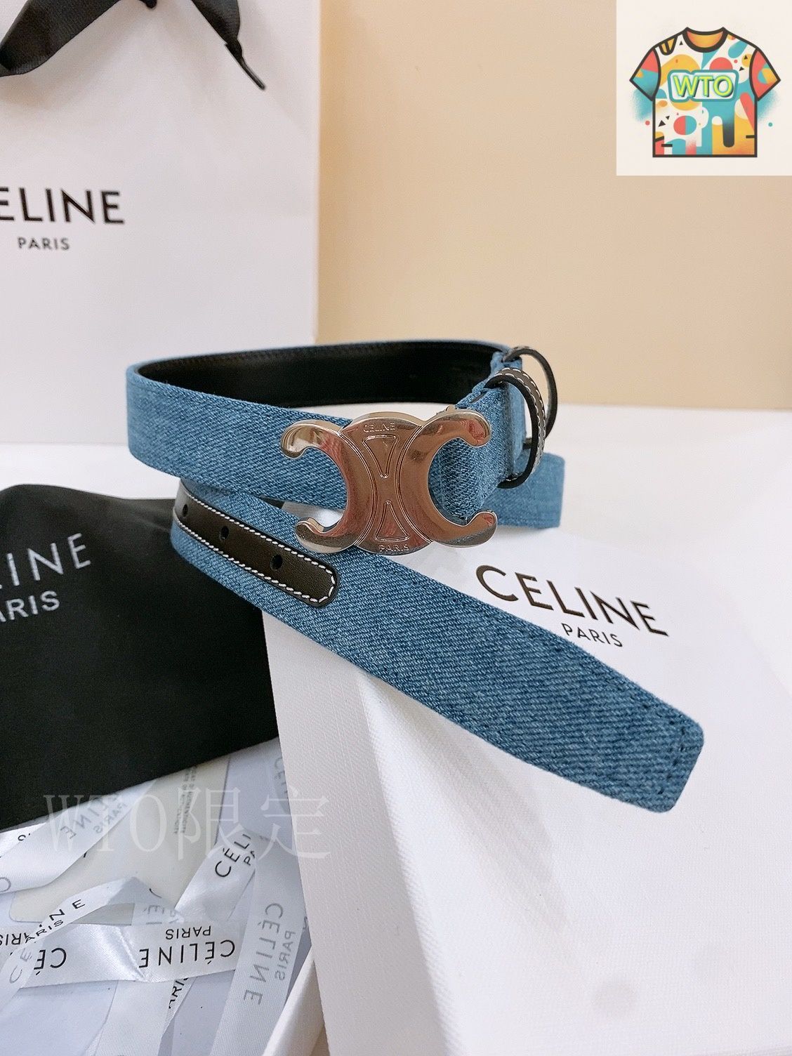 今日特価】Celine セリーヌ 24 中号 デニムベルト - メルカリ